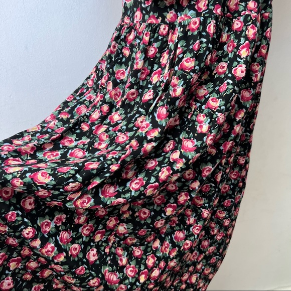 Vintage 80s Matching Floral Top & Skirt Set Small - Picture 5 of 7